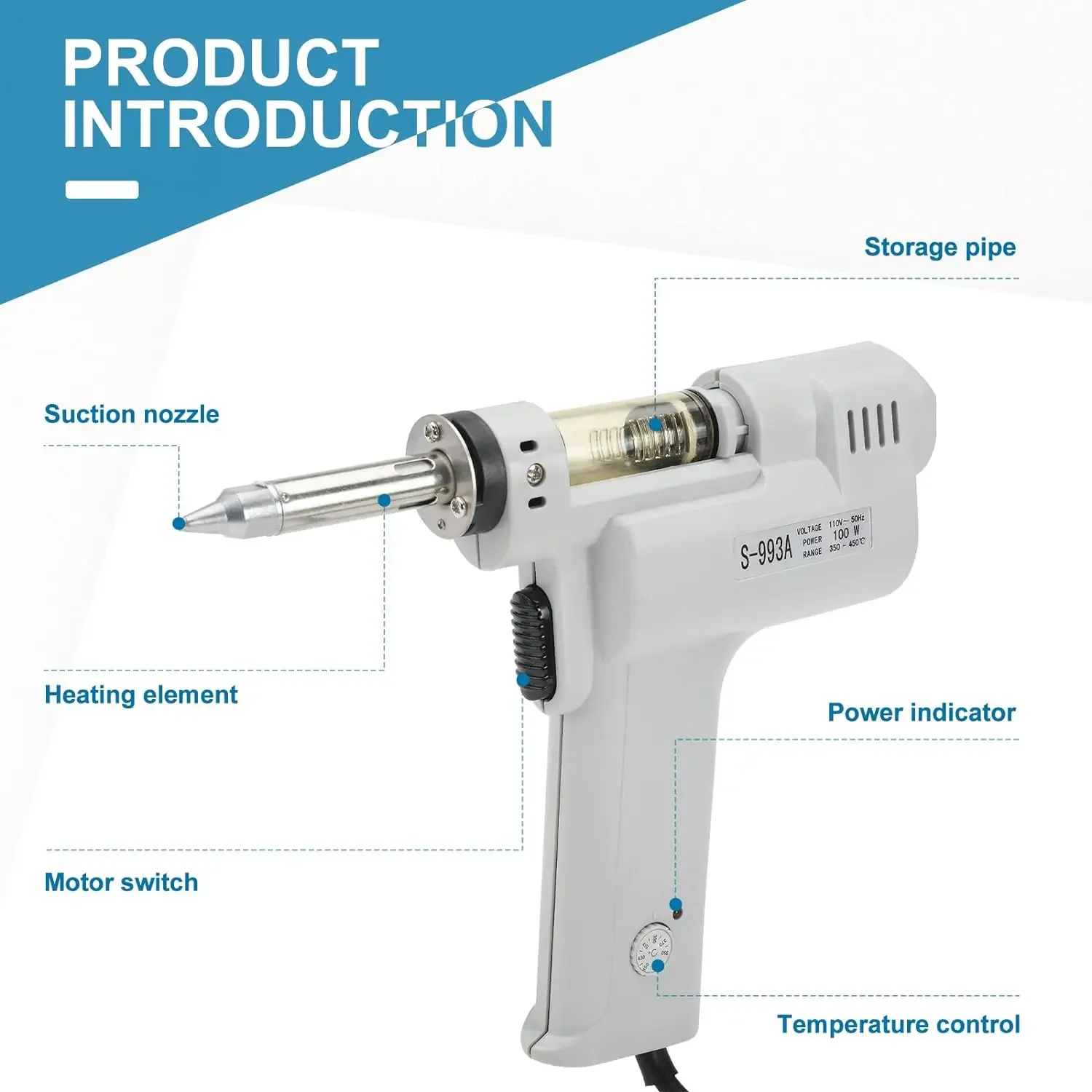 S-998P Çift pompalı Elektrikli - Desoldering Gun Vacuum Electric incelemesi ve fiyatı